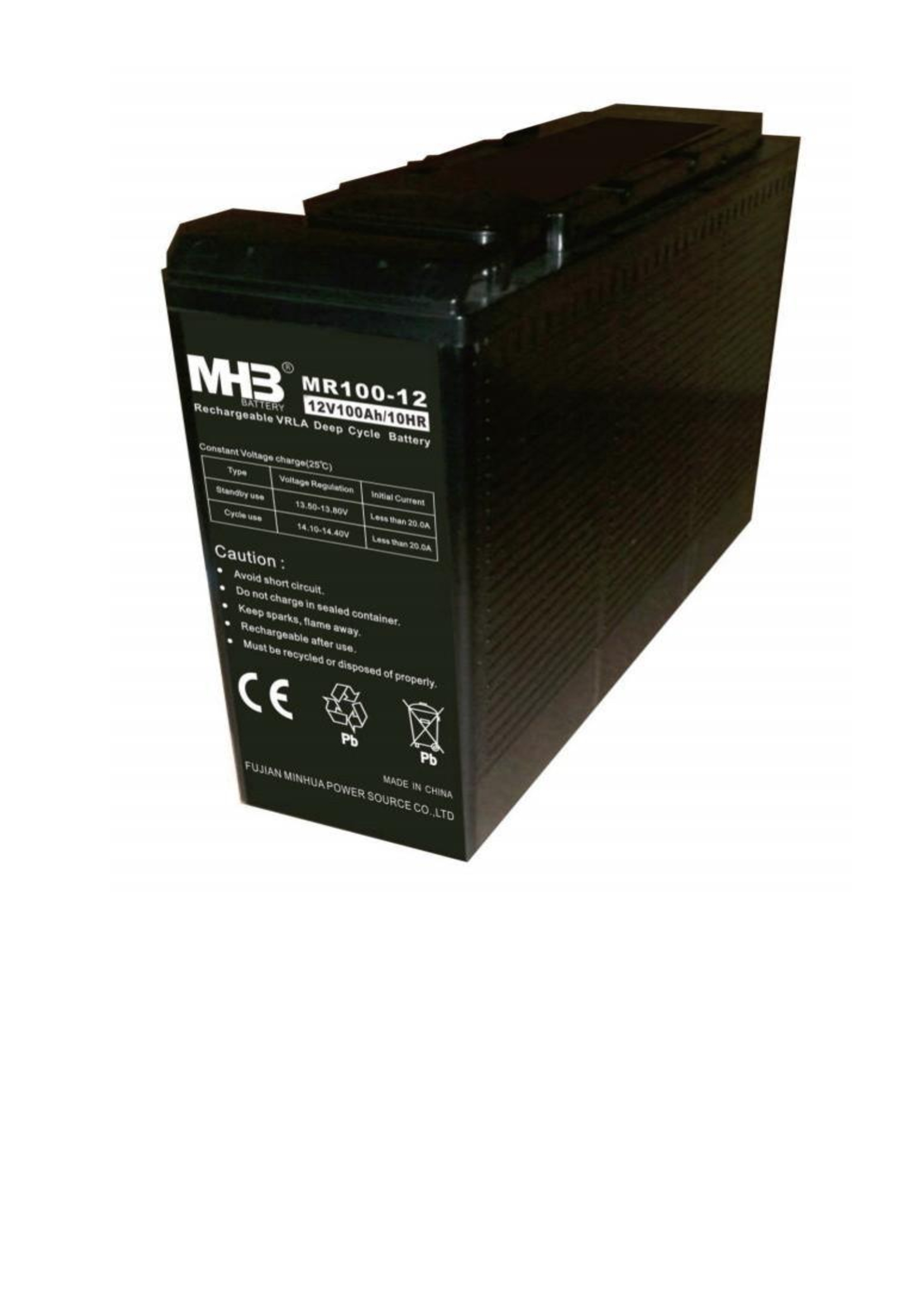 Батарея акумуляторна MHB MR100-12 типу AGM 12V/100Ah (фронт-термінальна)